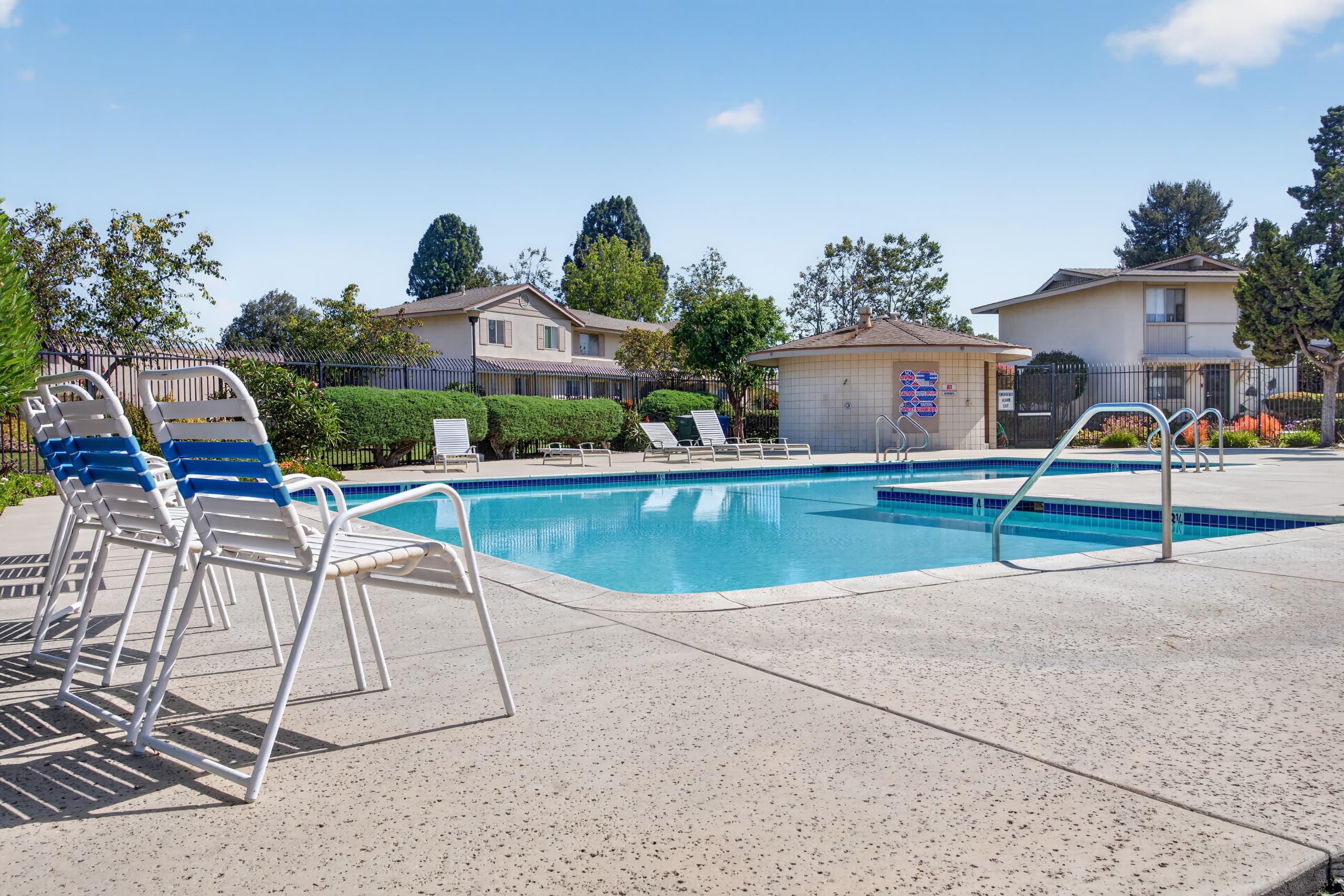 Residential property pool shot